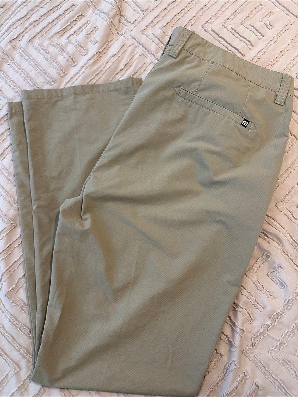 Travis Mathew Olive Green Slim Chino Pants